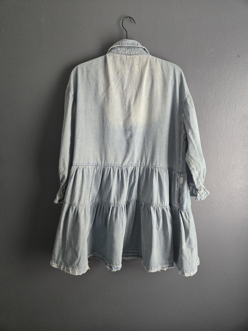 Veveret Pleated Tiered Ruffle Mini Retro Chic Dress Medium - Picture 2 of 9